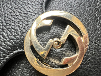 Gucci Interlocking GG Black Medium Shoulder Bag