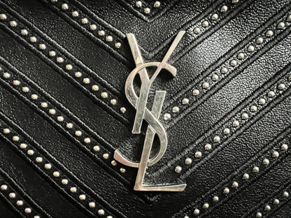 Yves Saint Laurent (YSL) Black Studded Lou Belt Bag