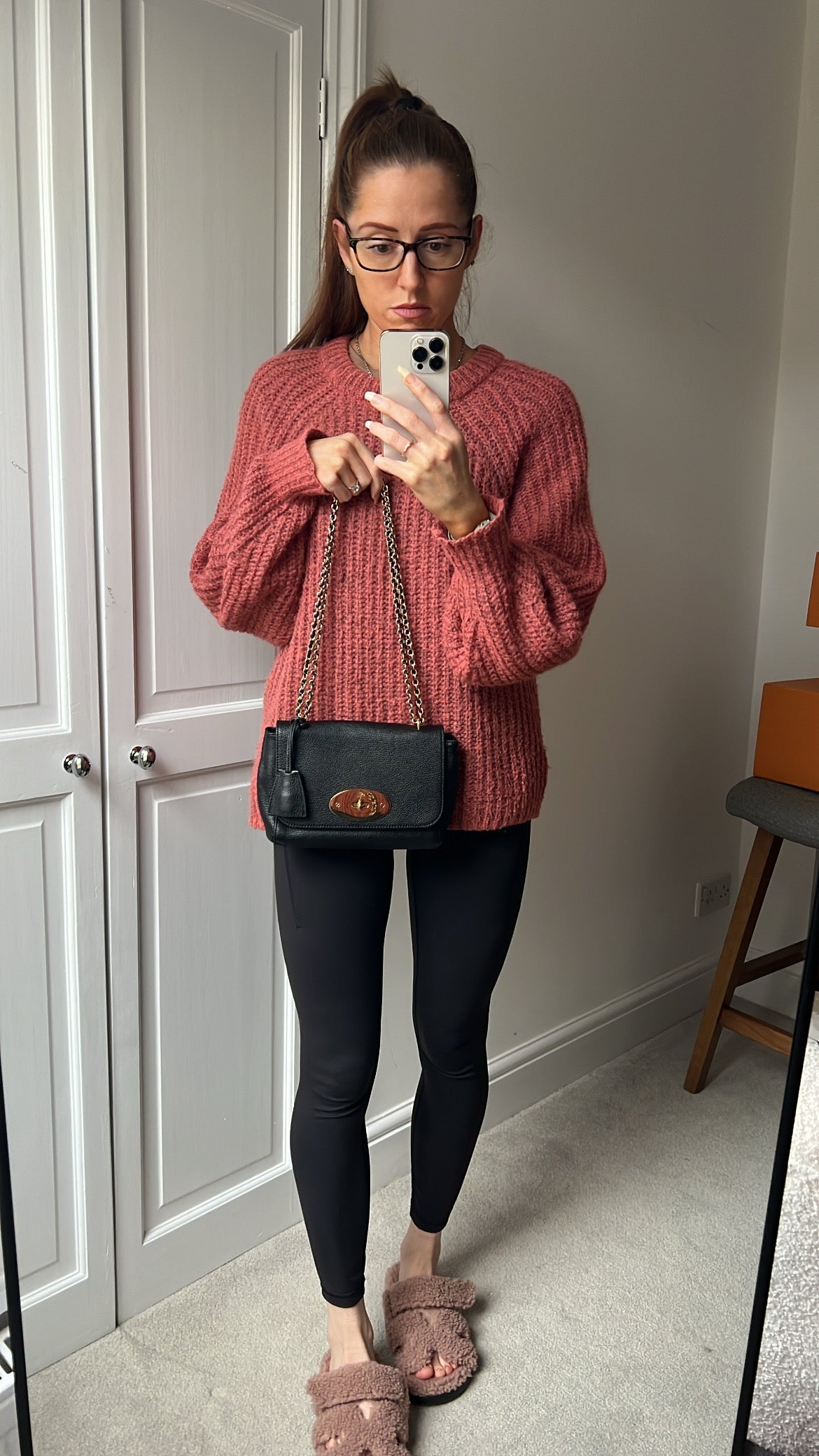 Mulberry Black Regular Lily with Gold Hardware (RRP £995)