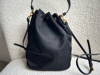 Prada Re-Nylon Duet Black Bucket Bag (RRP £1380)
