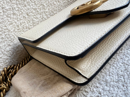 Gucci Cream GG Marmont Chain Mini Bag