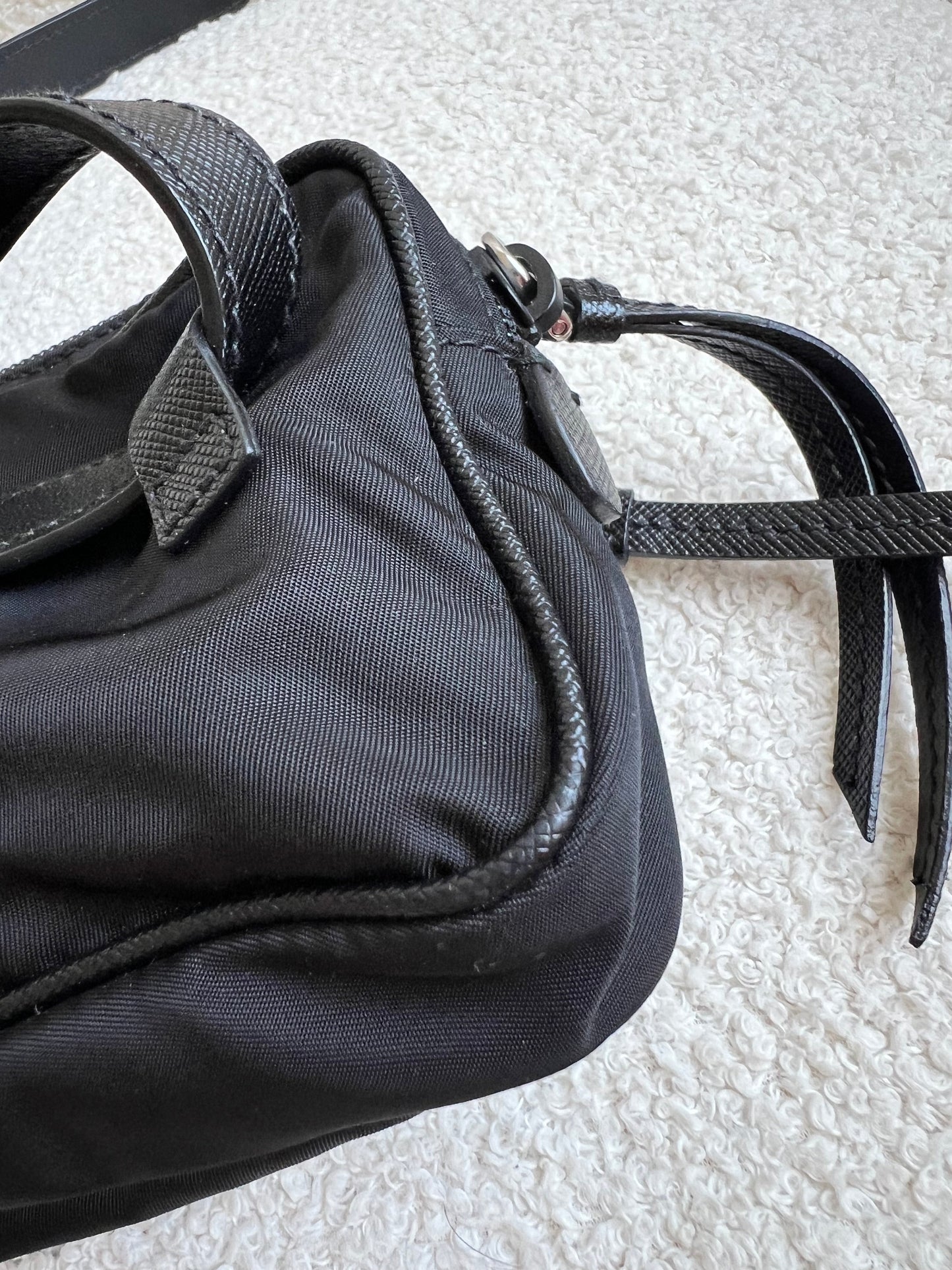 Prada Black Nylon Mini Belt Bag