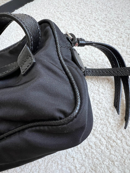 Prada Black Nylon Mini Belt Bag
