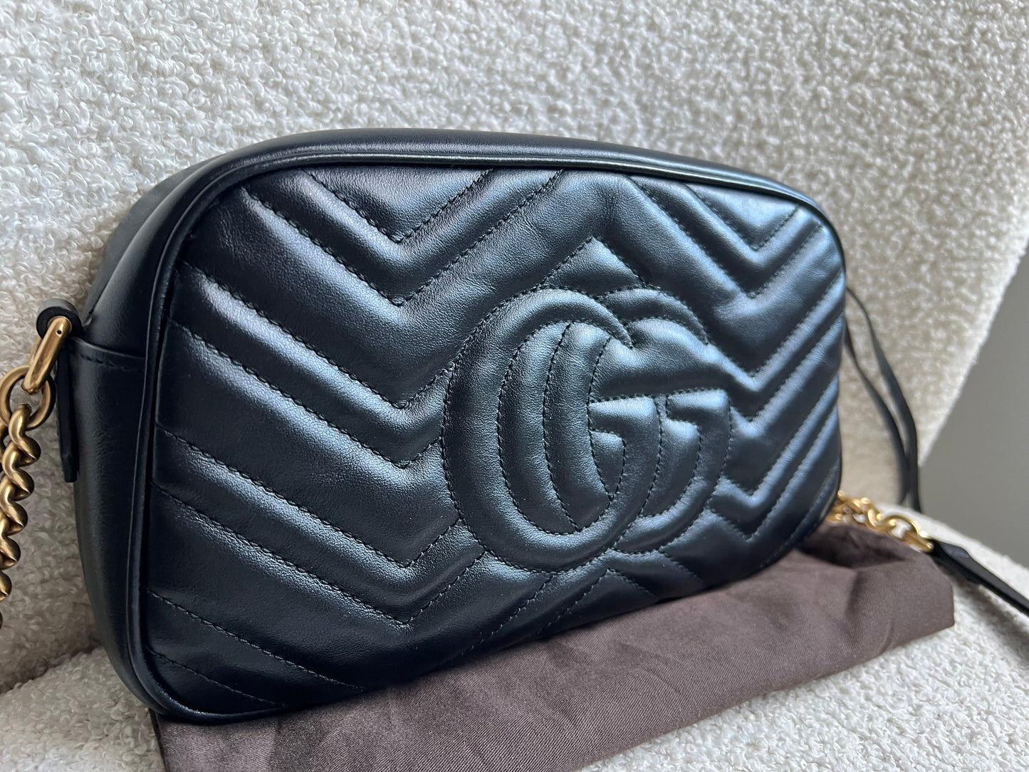 Gucci GG Black Marmont Small Shoulder Bag (RRP £1440)
