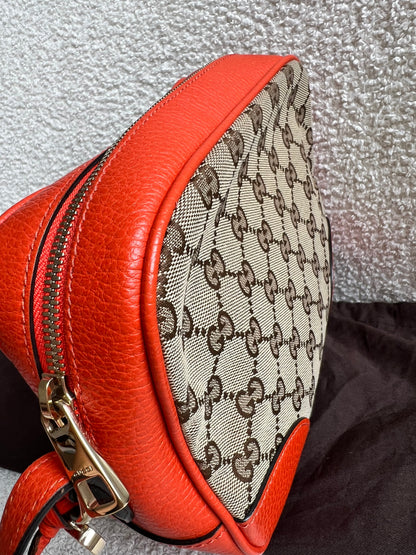 Gucci Bree GG Canvas Orange Small Messenger Bag
