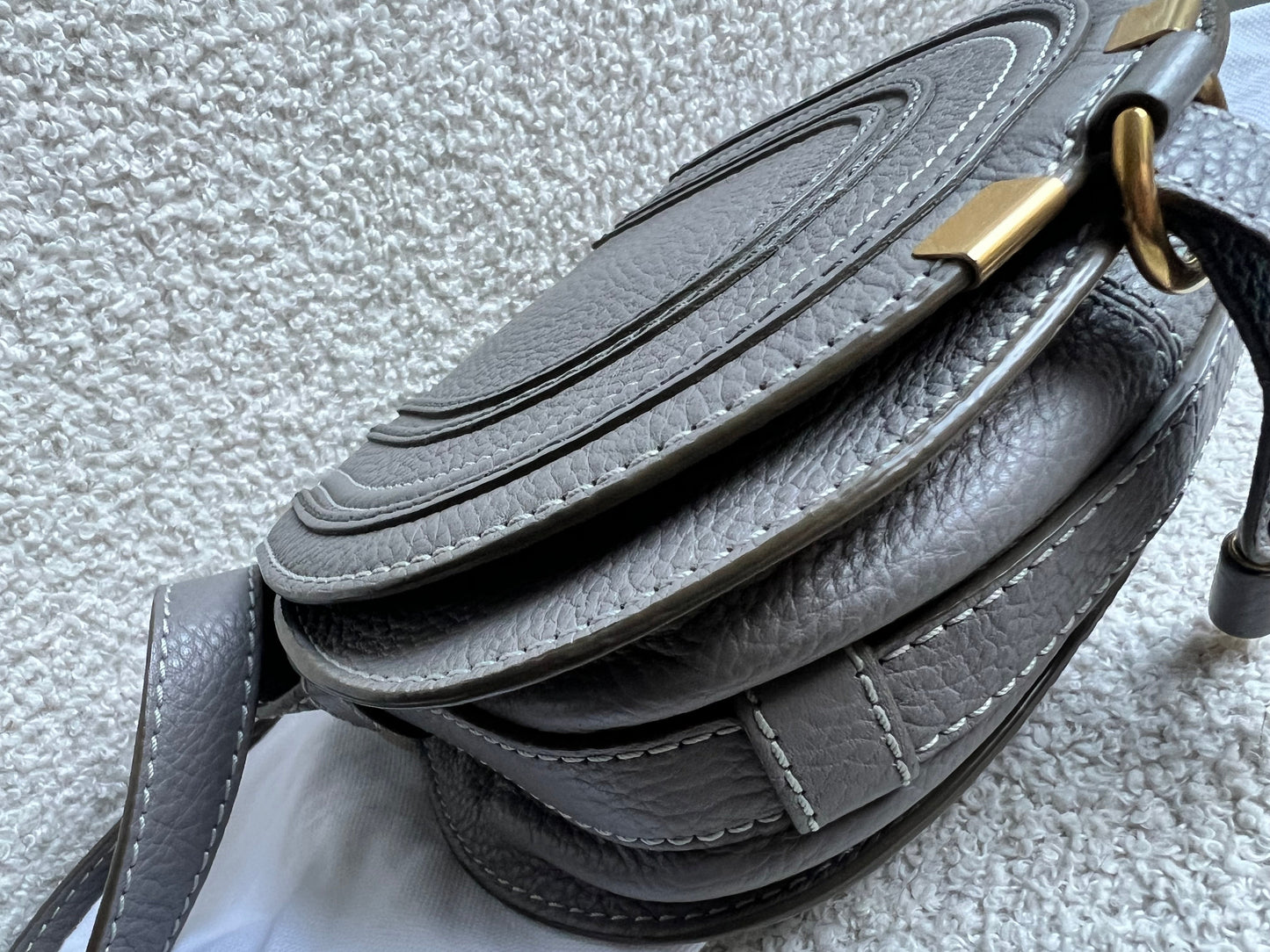 Chloe Small Cashmere Grey Marcie Saddle Bag (RRP £1050)