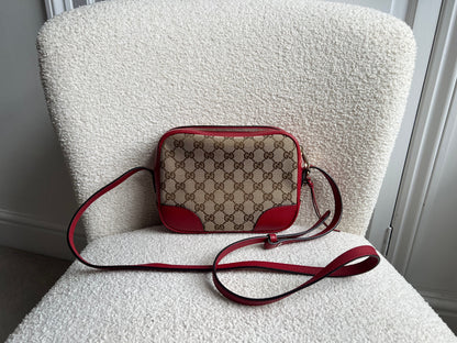 Gucci Bree GG Canvas Red Small Messenger Bag