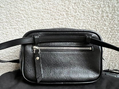Yves Saint Laurent (YSL) Black Studded Lou Belt Bag