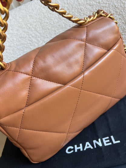 Chanel Small 19 in Caramel Lambskin (RRP £5,590)
