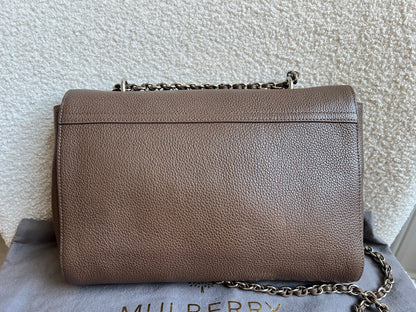 Mulberry Taupe Medium Lily with Silver Hardware (RRP £1095)