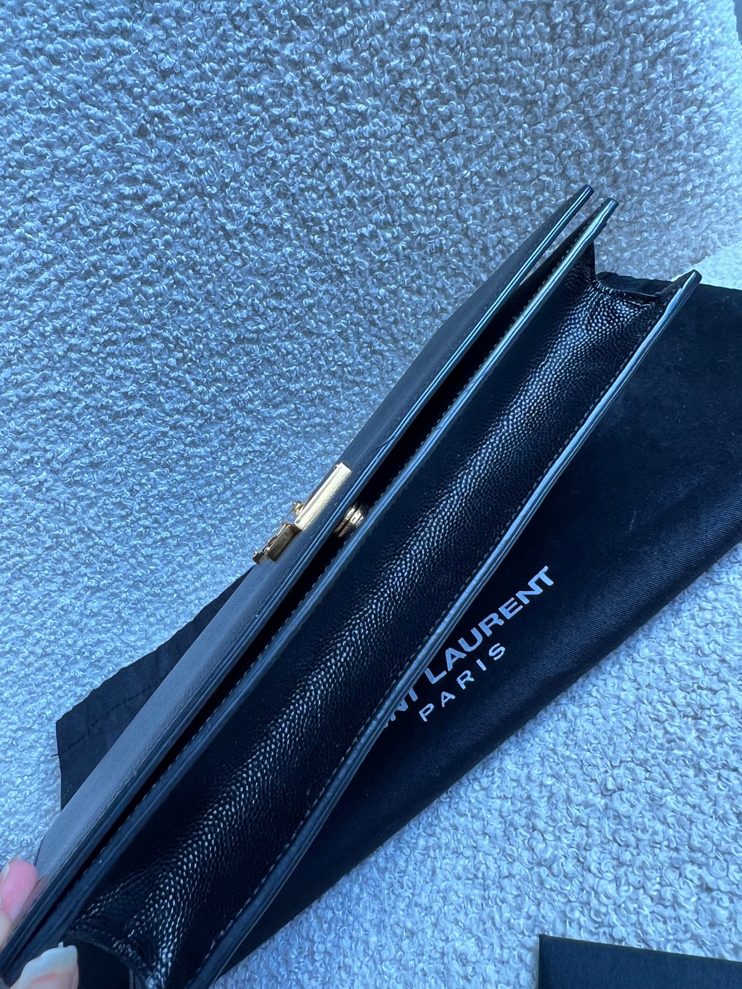 Yves Saint Laurent (YSL) Black Kate Clutch (RRP £1,190)
