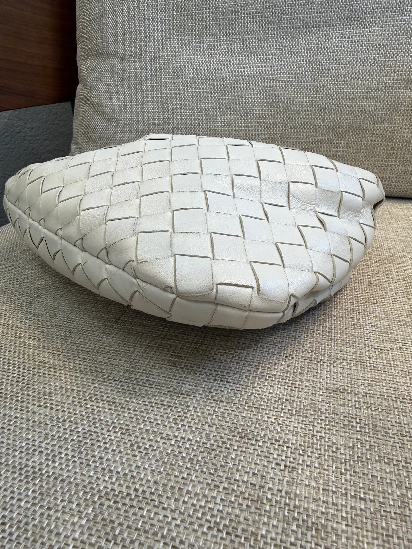 Mini Jodie White Intrecciato Nappa Leather