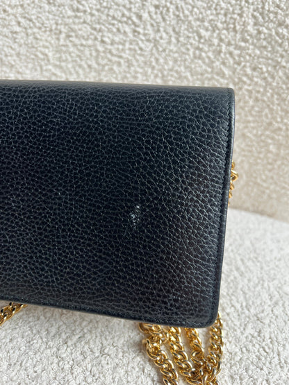 Gucci Black GG Marmont Chain Wallet (RRP £790)
