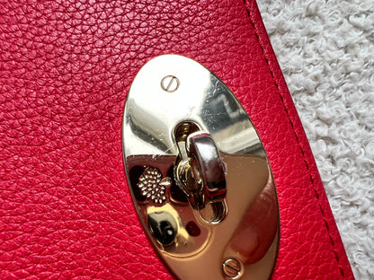 Mulberry Hibiscus Red Bayswater Clutch (RRP £495)