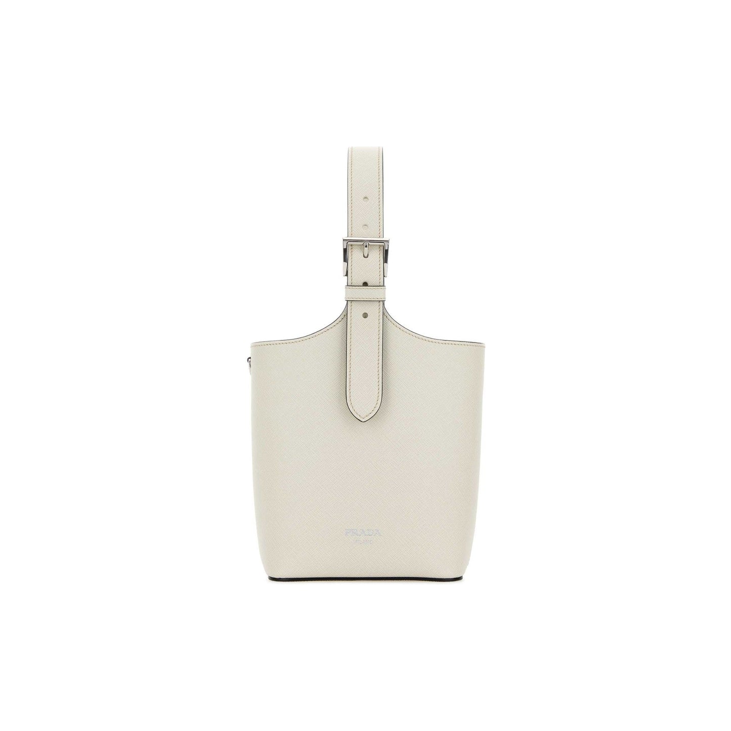 Panier Medium Leather Bag White