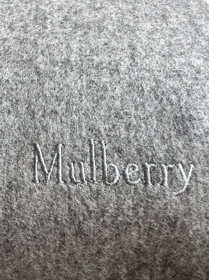 Mulberry Solid Grey Merino Wool Scarf (RRP £135)