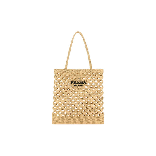Woven-Logo Top Handle Bag