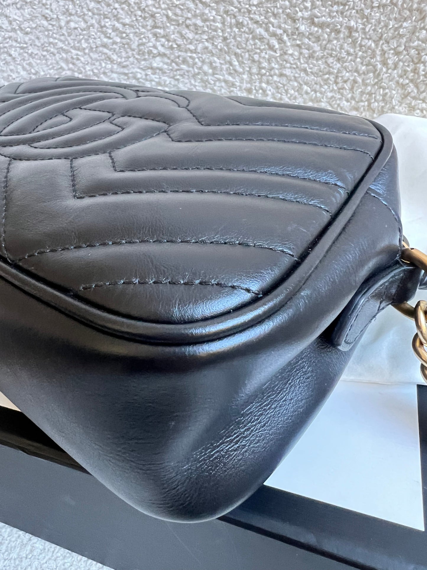 Gucci GG Black Marmont Small Shoulder Bag (RRP £1440)