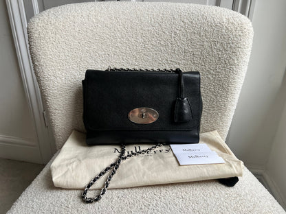 Mulberry Black Medium Lily with Silver Hardware (RRP £1095)