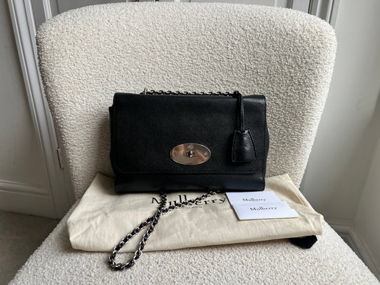 Mulberry Black Medium Lily with Silver Hardware (RRP £1095)