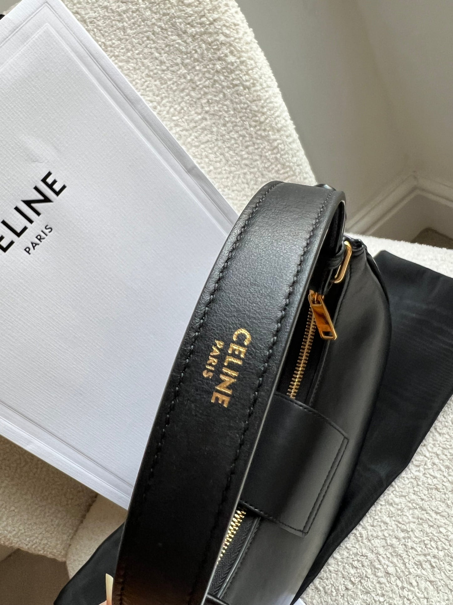 Celine Medium Ava Triomphe in Black (RRP £1850)