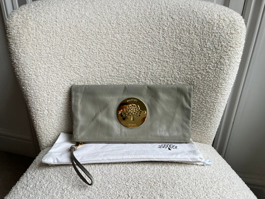 Mulberry Drizzle Grey Daria Clutch (RRP £550)