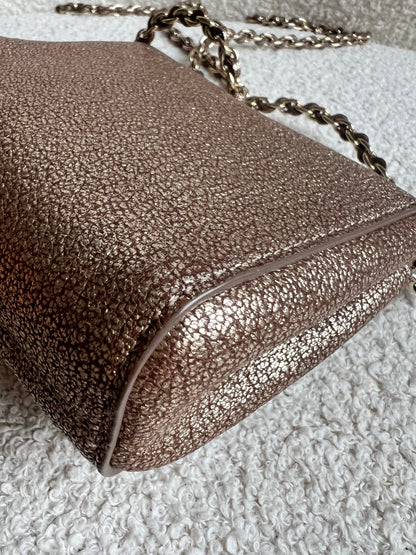 Mulberry Metallic Mushroom Mini Lily with gold Hardware