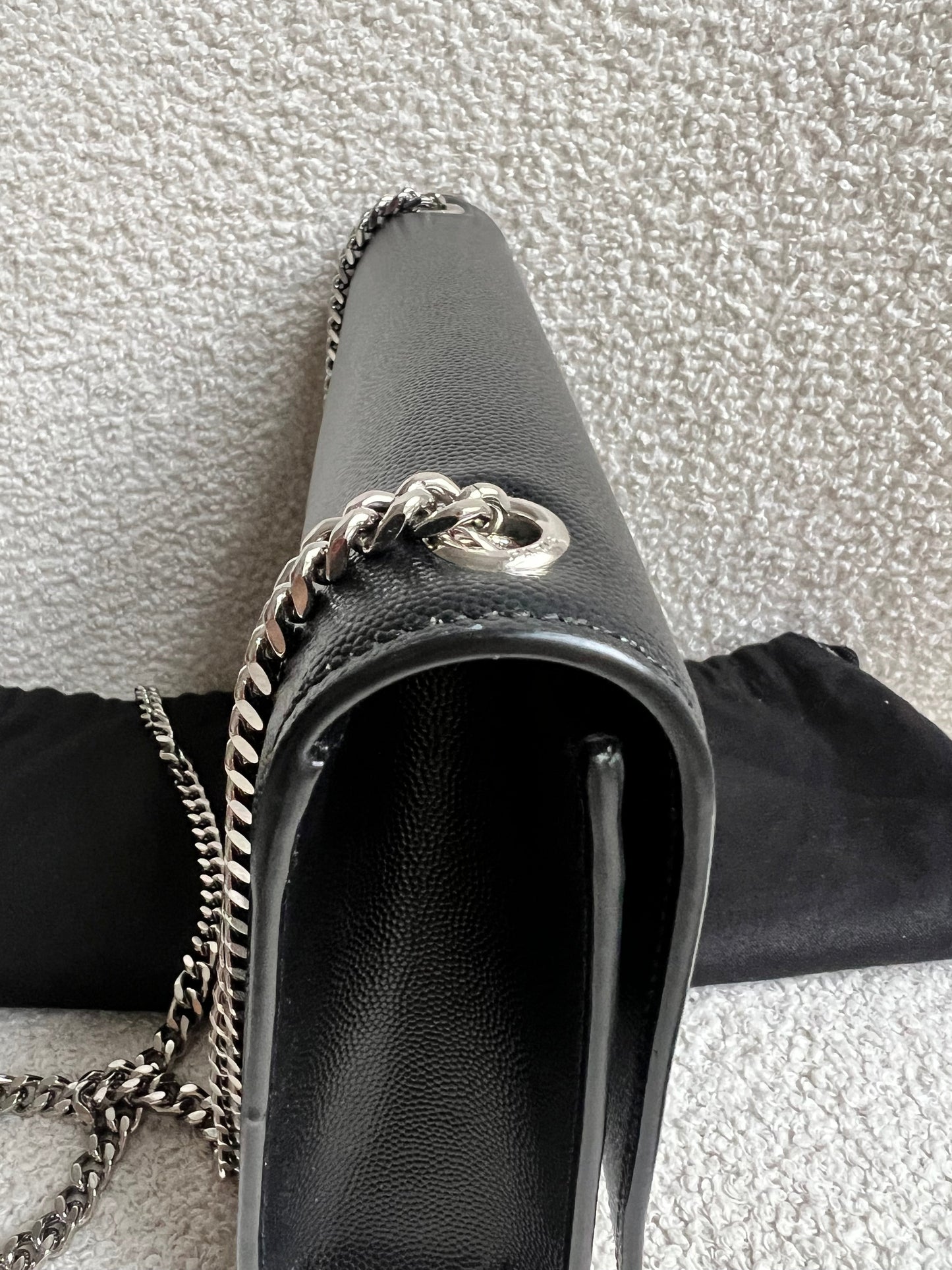 Yves Saint Laurent (YSL) Black Medium Kate with Silver Hardware (RRP £1730)