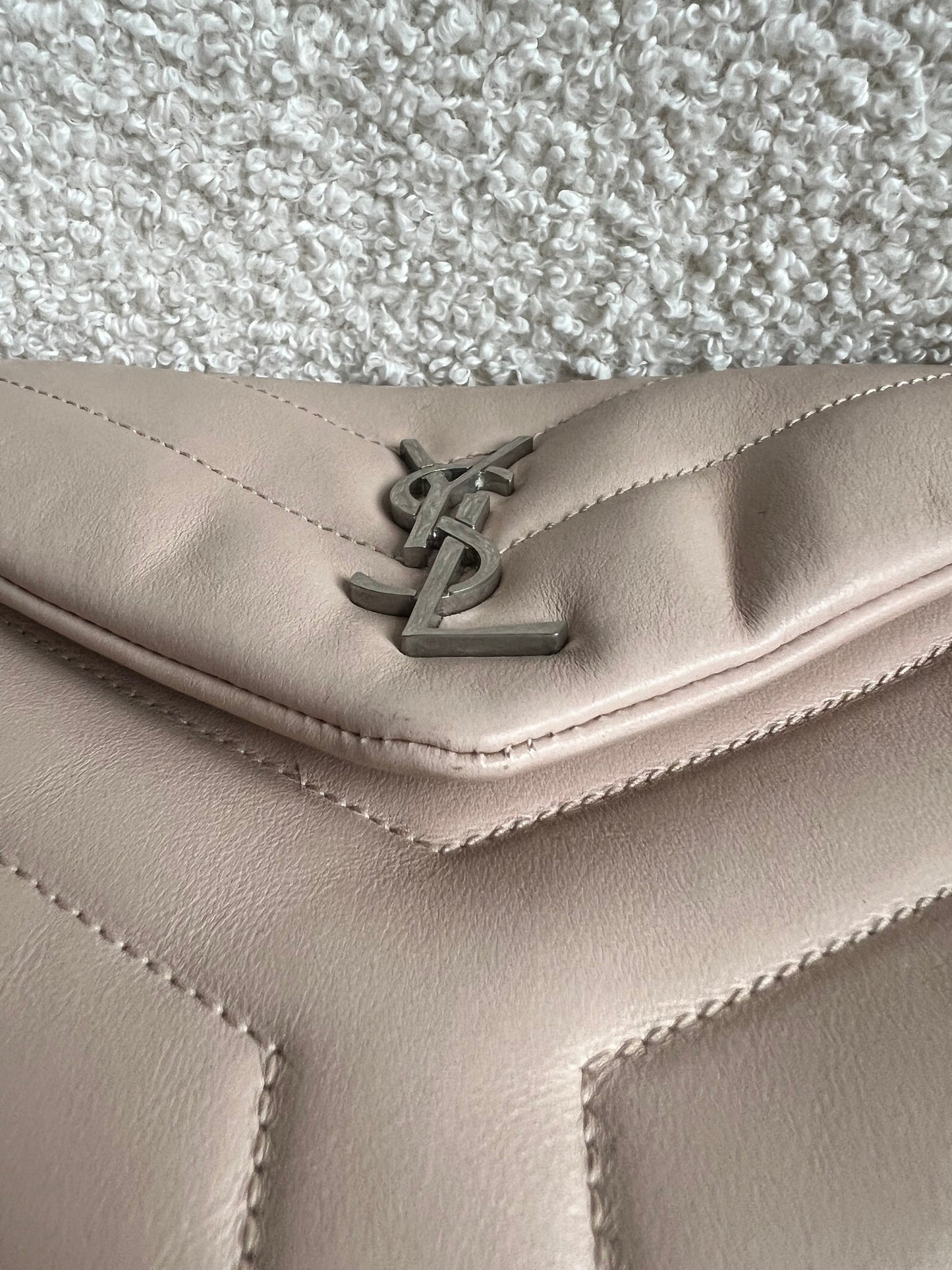 Yves Saint Laurent (YSL) Pale Pink Toy Lou Lou with Silver Hardware (RRP £1,380)
