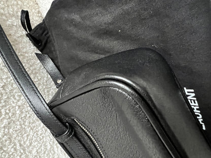 Yves Saint Laurent (YSL) Black Studded Lou Belt Bag