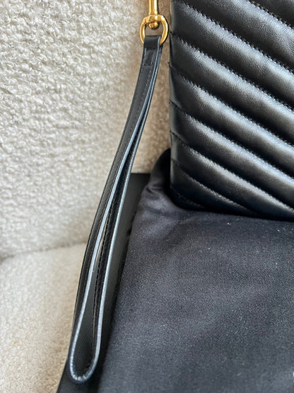 Yves Saint Laurent (YSL) Black Cassandre Clutch Pouch (RRP £580)