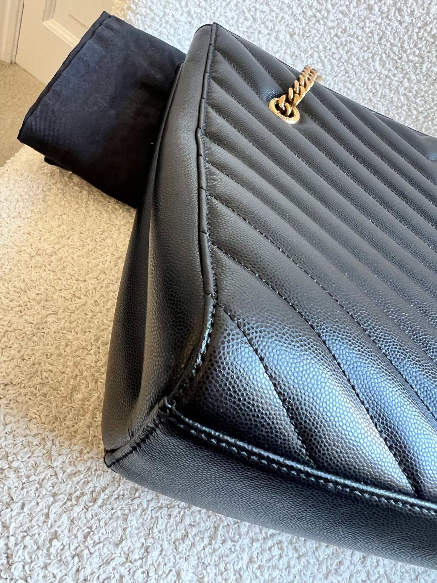 Yves Saint Laurent (YSL) Black Tribeca Shopper Tote