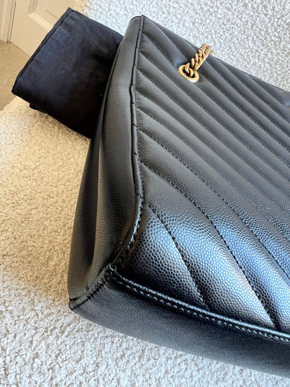 Yves Saint Laurent (YSL) Black Tribeca Shopper Tote