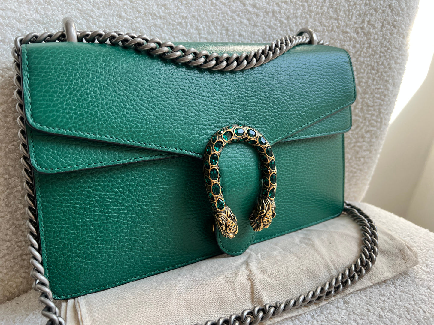 Gucci Dionysus GG Green Small Shoulder Bag (RRP £2,670)