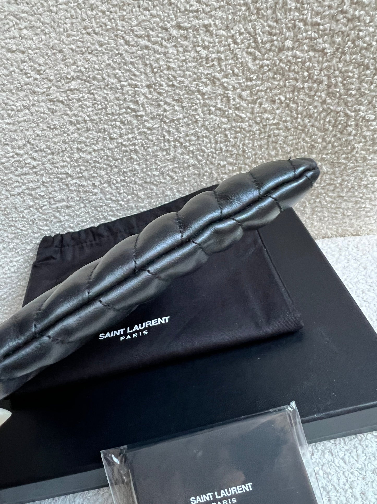 Yves Saint Laurent (YSL) Black Cassandre Clutch Pouch (RRP £580)