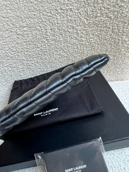 Yves Saint Laurent (YSL) Black Cassandre Clutch Pouch (RRP £580)