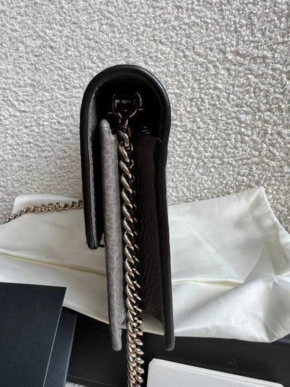 Gucci Dollar Grey Interlocking Chain Wallet