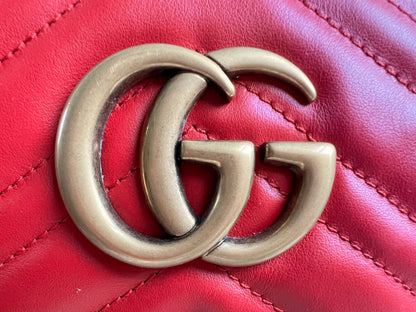 Gucci GG Red Marmont Small Shoulder Bag (RRP £1,440)