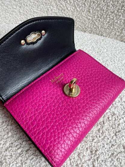 Mulberry Pink Darley Folded Multi Card Wallet (RRP £265)