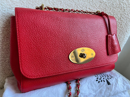 Mulberry Fiery Spritz Red Medium Lily with Gold Hardware (RRP £995)