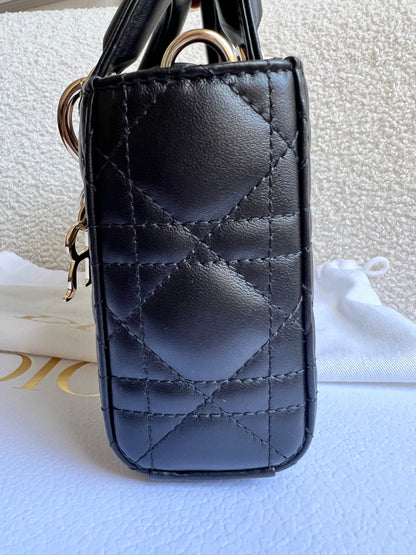 Dior Small Lady D-Joy Bag Black Cannage Lambskin (RRP £3,800)