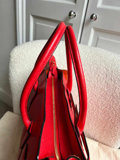 Mulberry Fiery Red Zipped Bayswater (RRP £1,350)