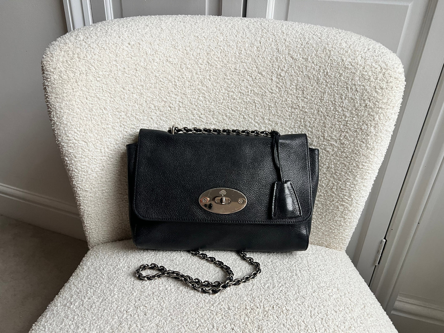 Mulberry Black Medium Lily with Silver Hardware (RRP £1095)