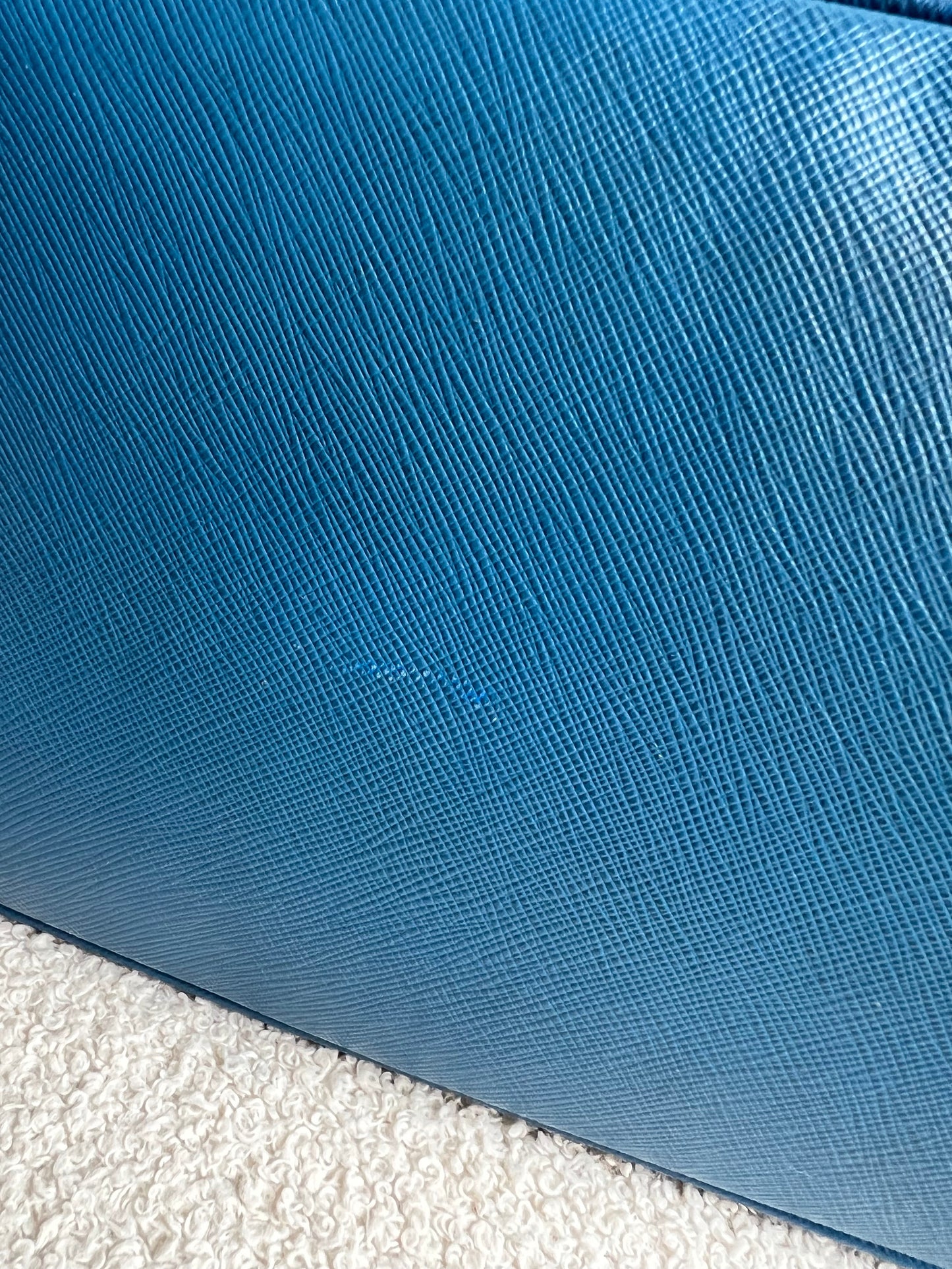 Prada Blue Saffiano Tote
