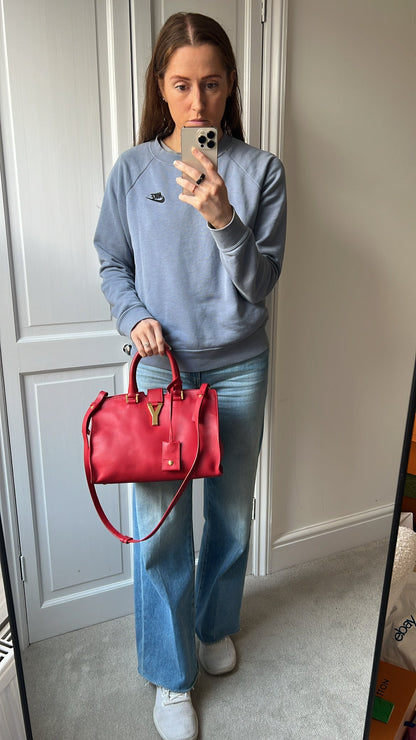 Yves Saint Laurent (YSL) Red Small Cabas Chyc Bag (RRP £1,350)
