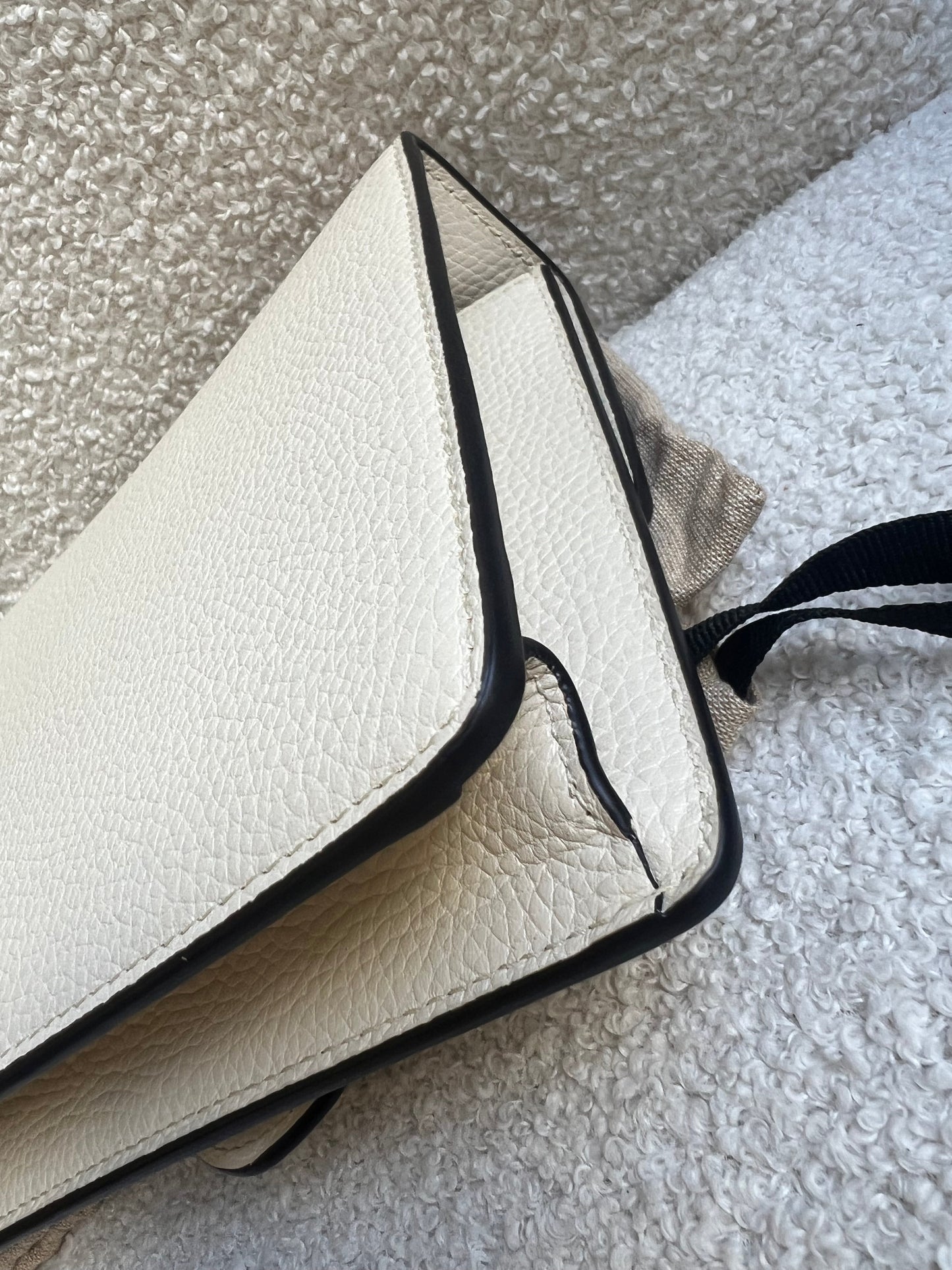 Gucci Cream GG Marmont Chain Mini Bag