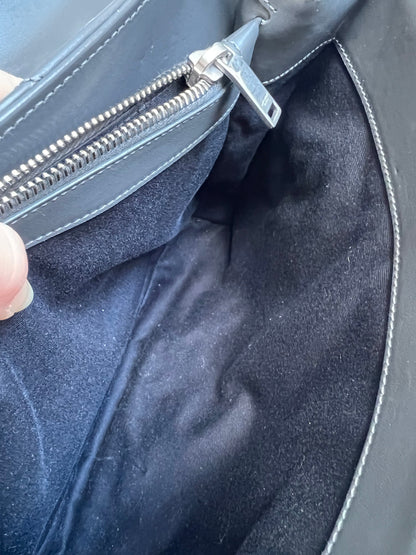 Yves Saint Laurent (YSL) Medium Grey Lou Lou Silver Hardware