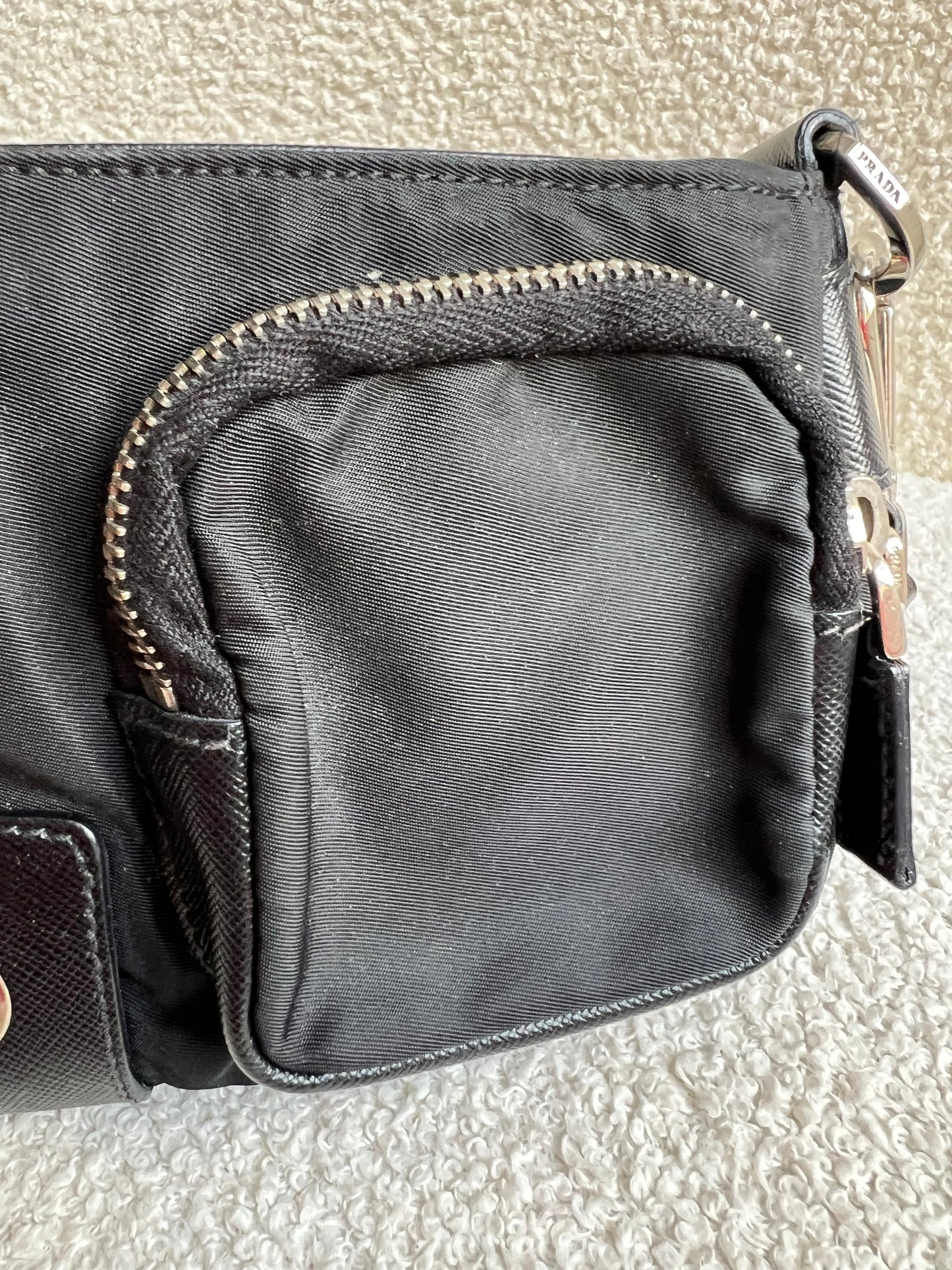 Prada Vintage Nylon Buckle Shoulder Bag