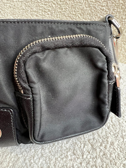 Prada Vintage Nylon Buckle Shoulder Bag