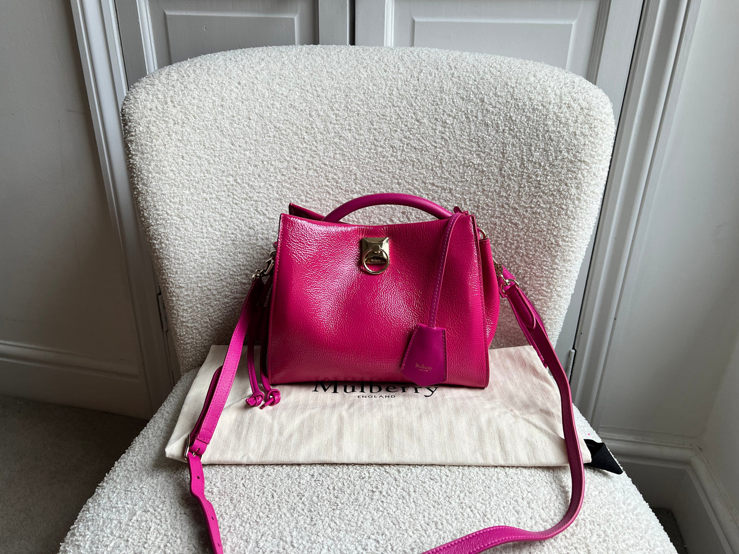 Mulberry Small Spongy Patent Pink Iris